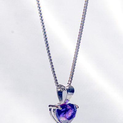 Pendentif Coeur violet